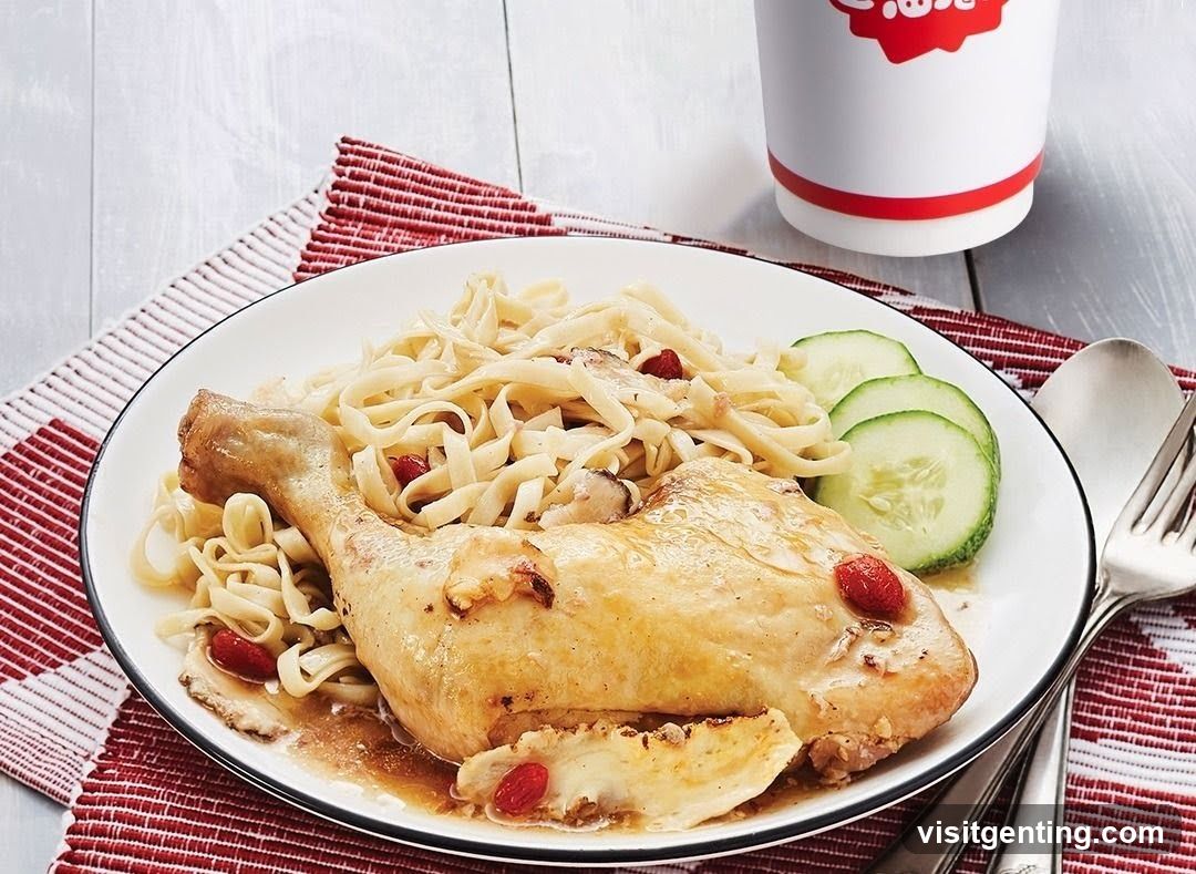 Food Plate with Noodles and Chicken