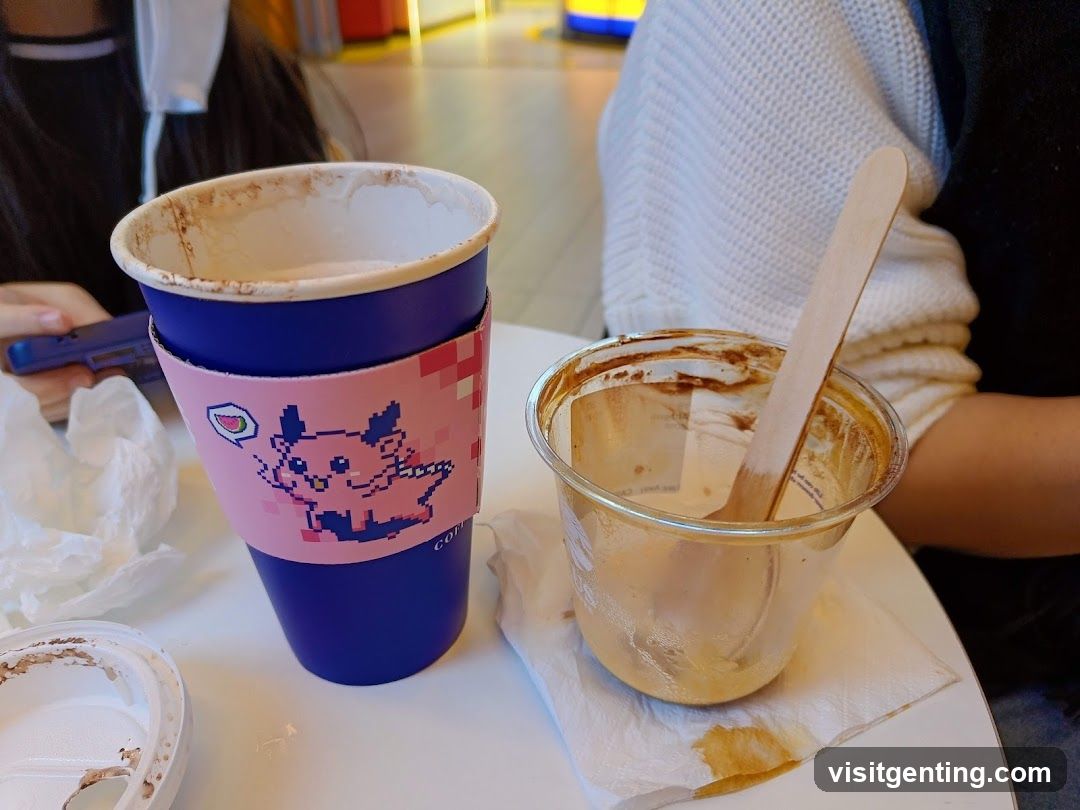 Table with coffee cups after consumption