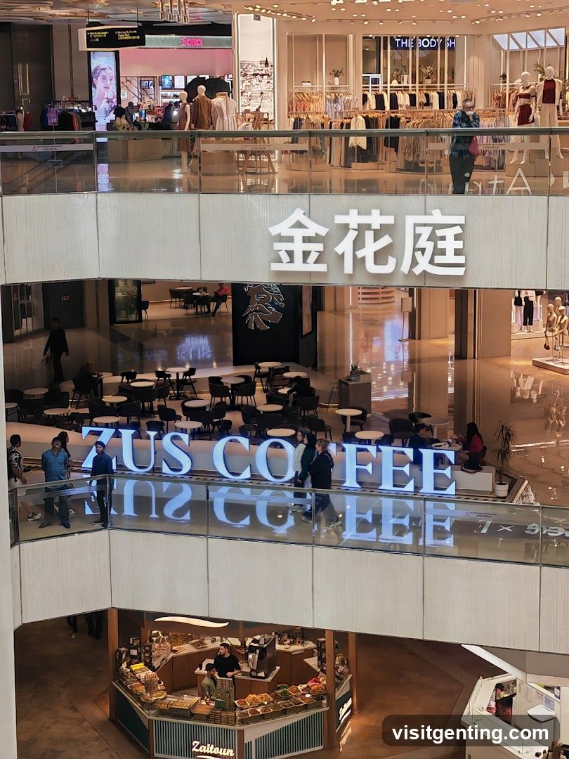 Multi-level shopping mall interior