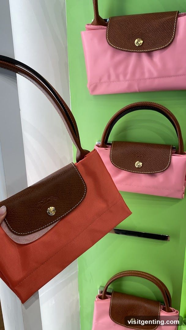 Longchamp handbags display