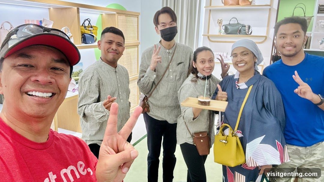 Group photo inside a retail store