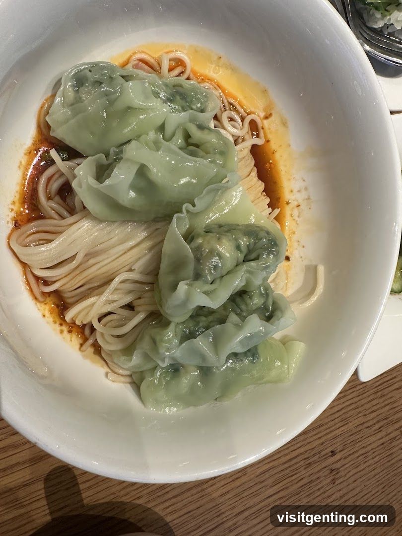 Noodle Dish with Dumplings