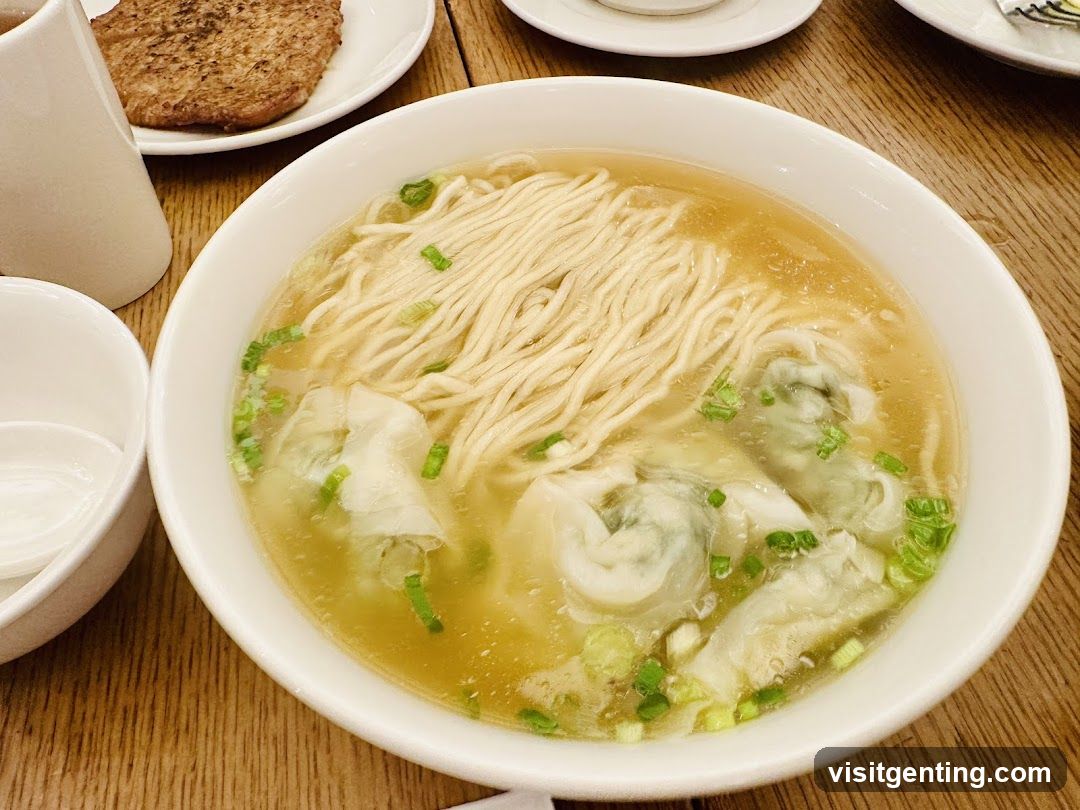Dining Table with Noodle Soup
