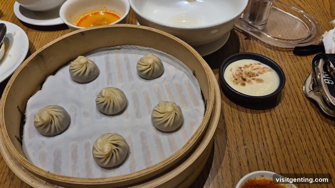 Dumplings on wooden table