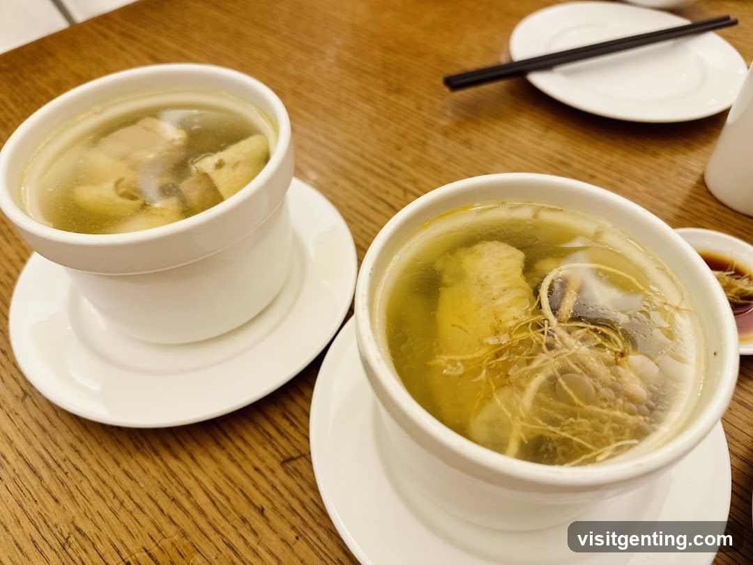 Table with Bowls of Soup