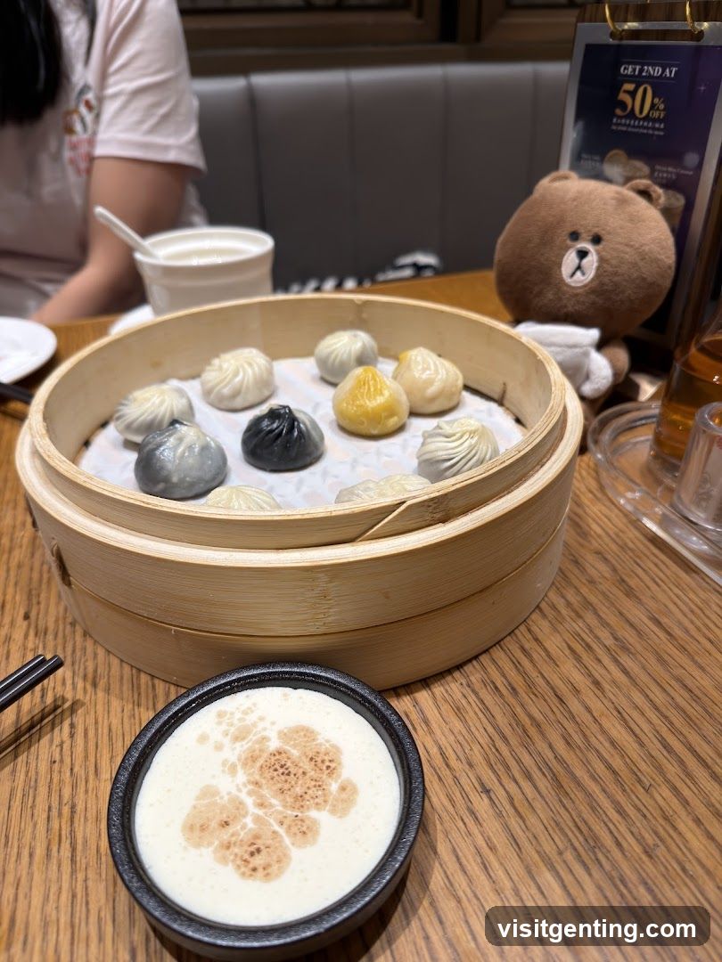Dumplings and beverage at dining table