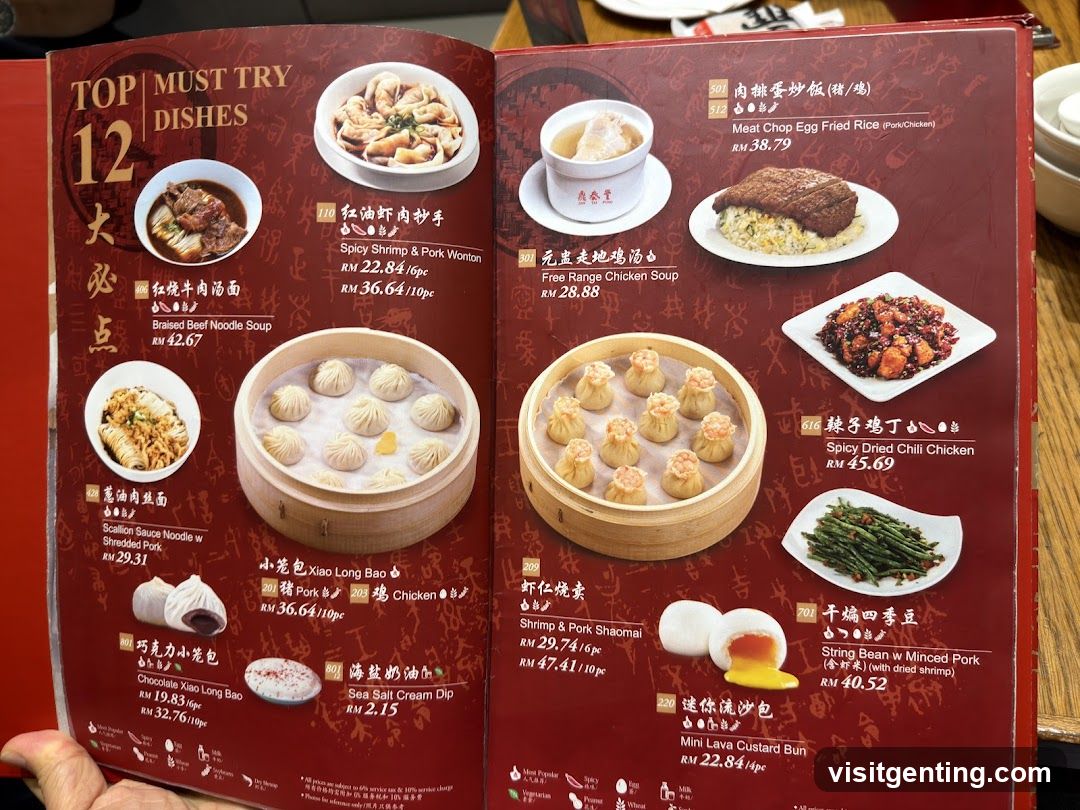 Restaurant Menu - Top 12 Must Try Dishes