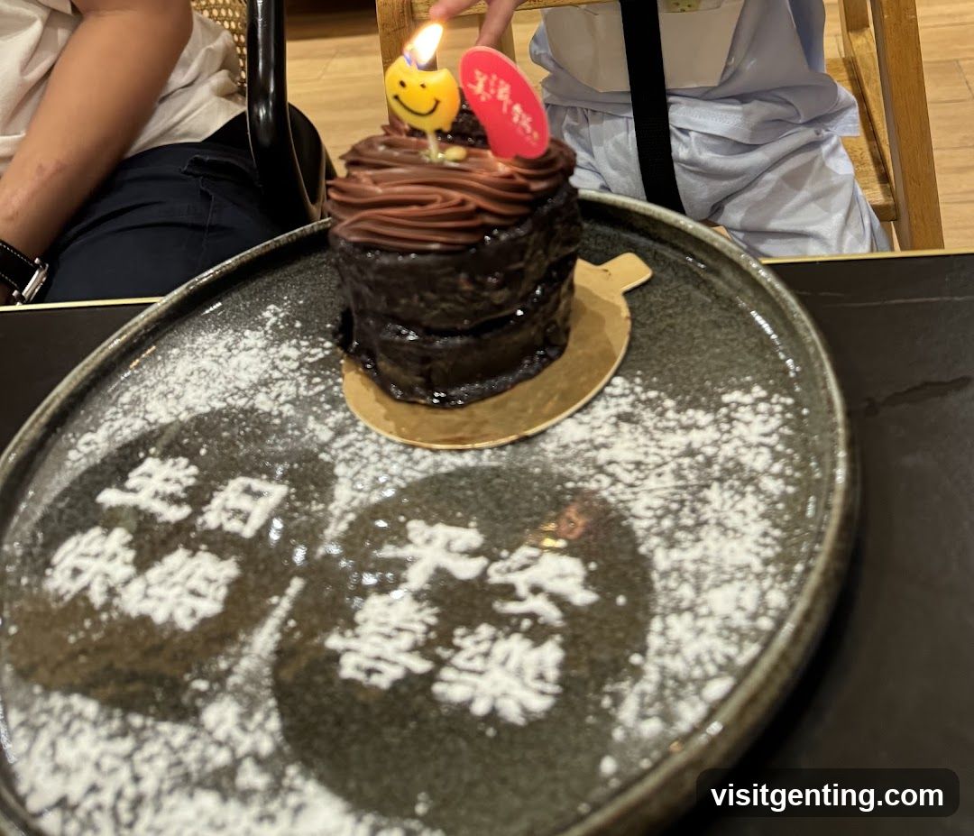 Birthday Cake at Restaurant