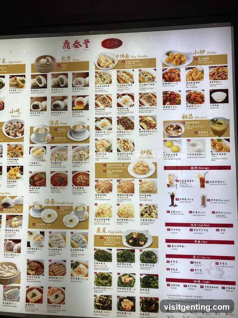 Menu Board at Restaurant