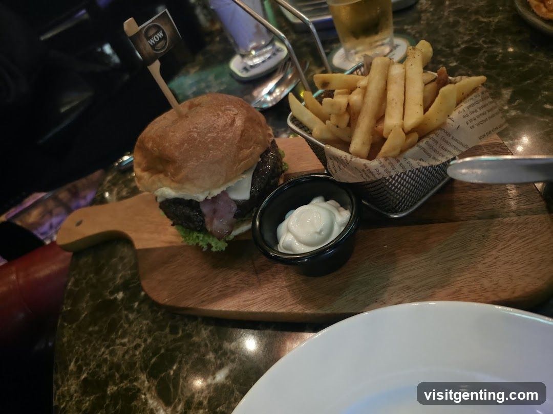 Food and drink at a restaurant