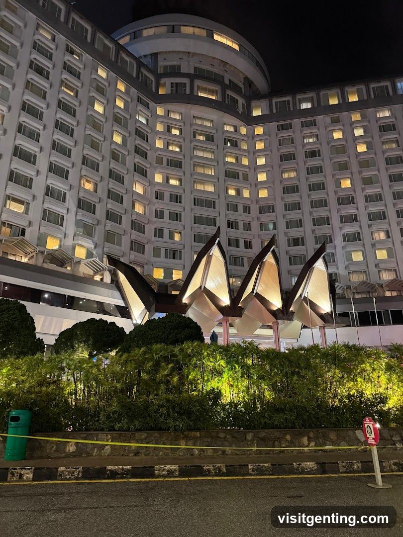 Nighttime Hotel Exterior