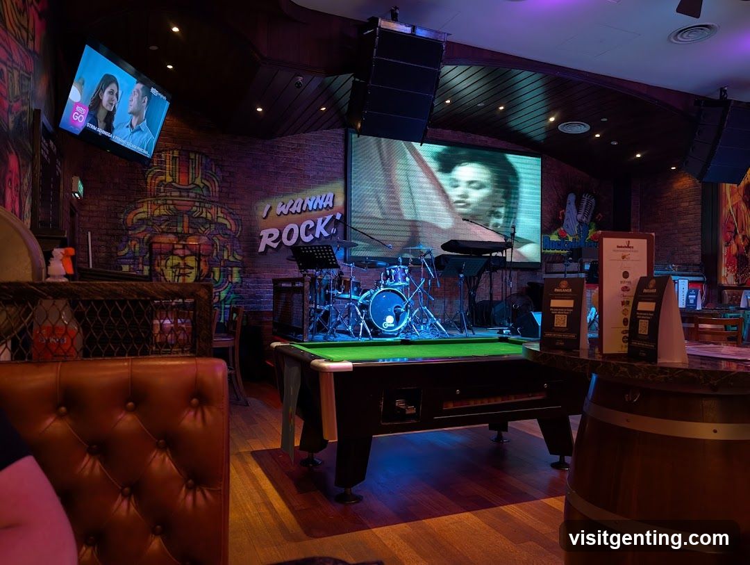 Interior of a music-themed entertainment venue