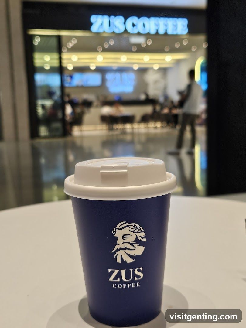 ZUS COFFEE Cup in Front of Shop