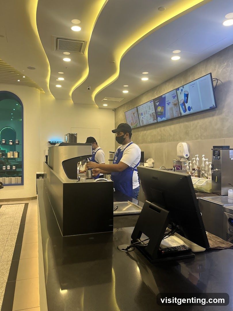 Interior of beverage shop
