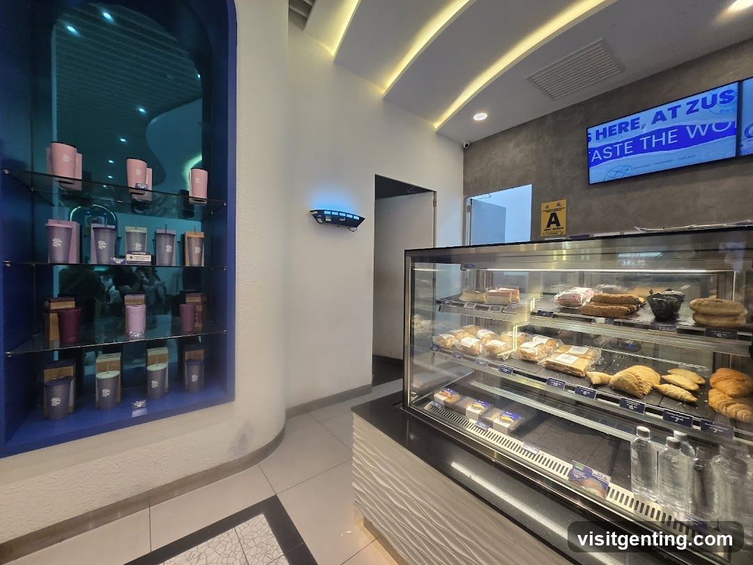 Interior of a bakery or café
