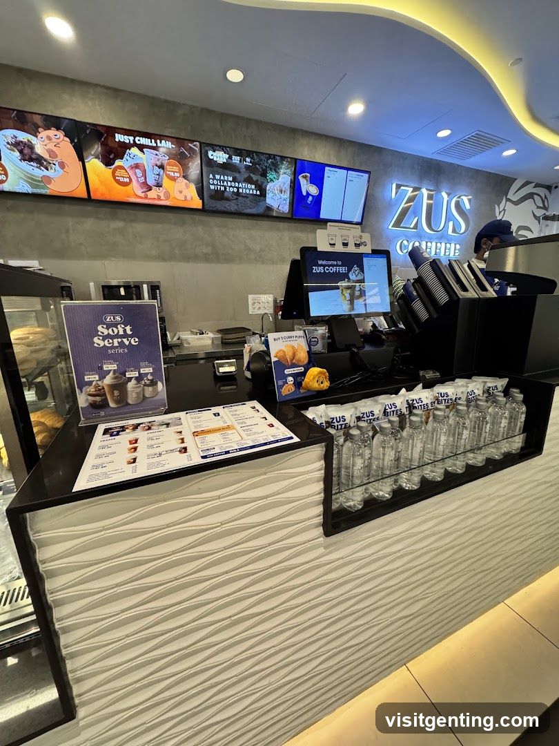 ZUS COFFEE interior counter view