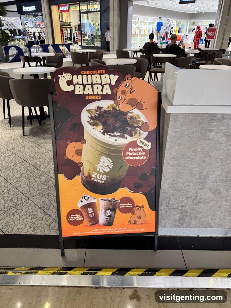 ZUS Coffee Promotional Sign in Mall