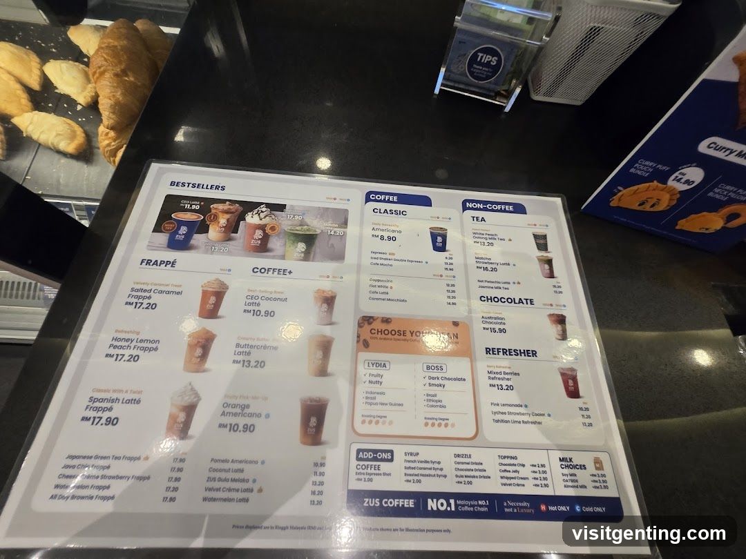 Zus Coffee Menu