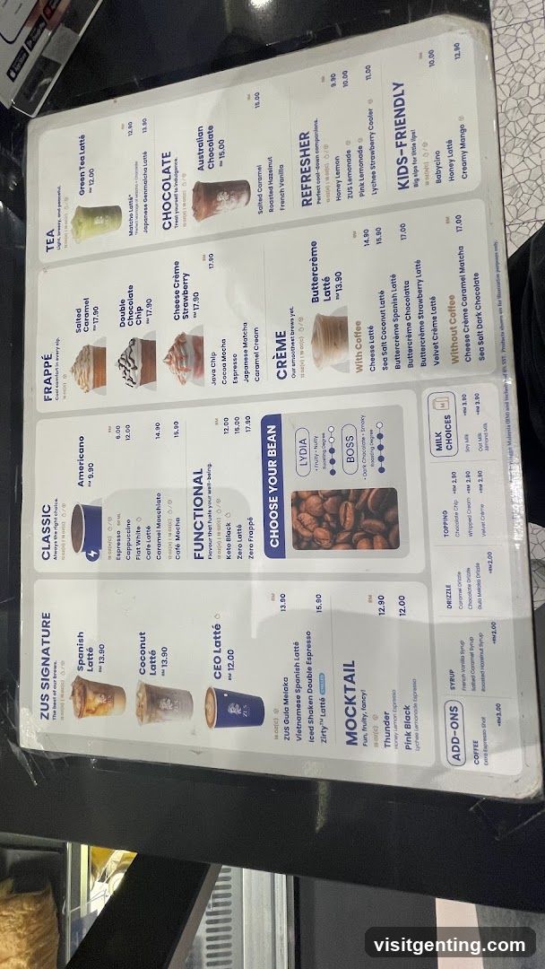 Coffee Shop Menu