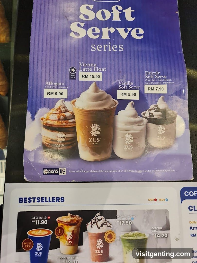 ZUS Coffee Menu Section