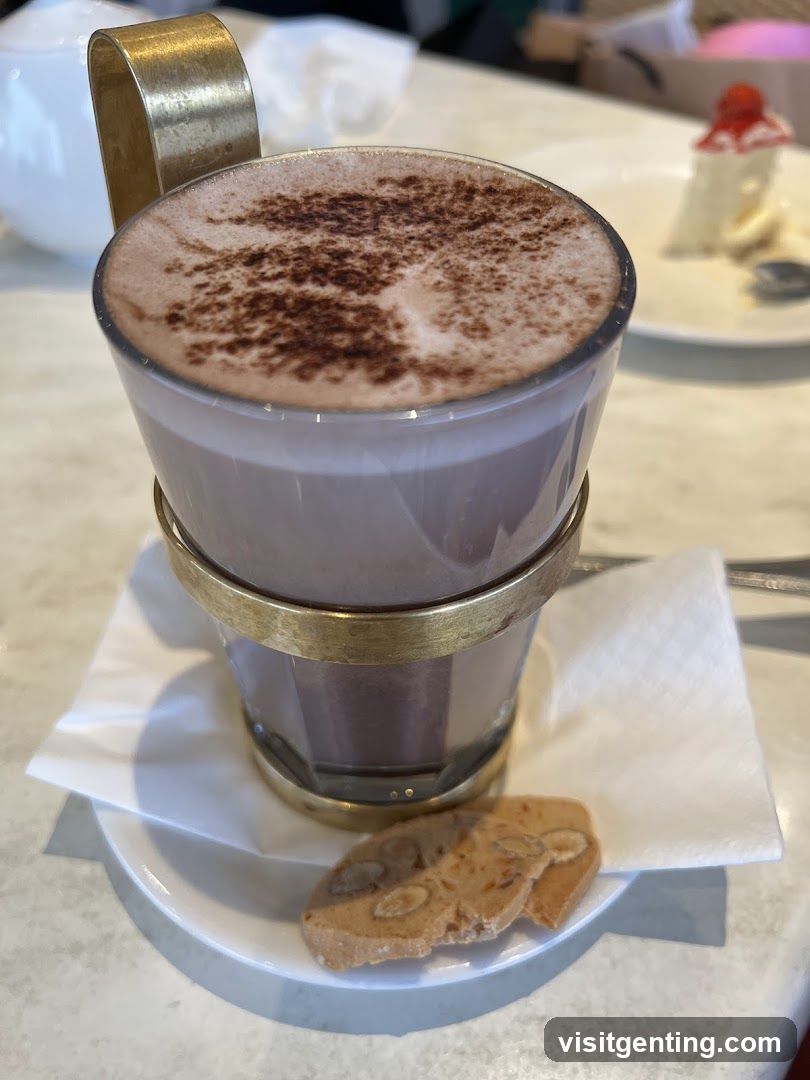 Coffee and biscuit at café