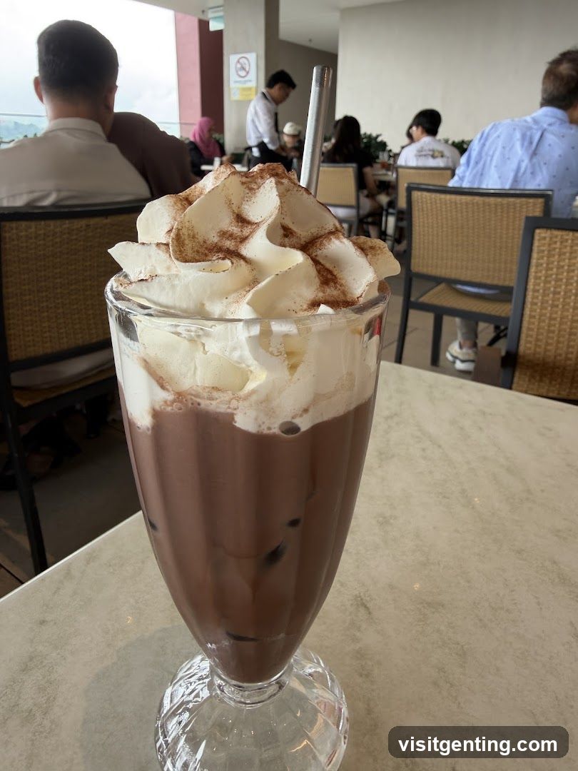 Chocolate Milkshake in Restaurant