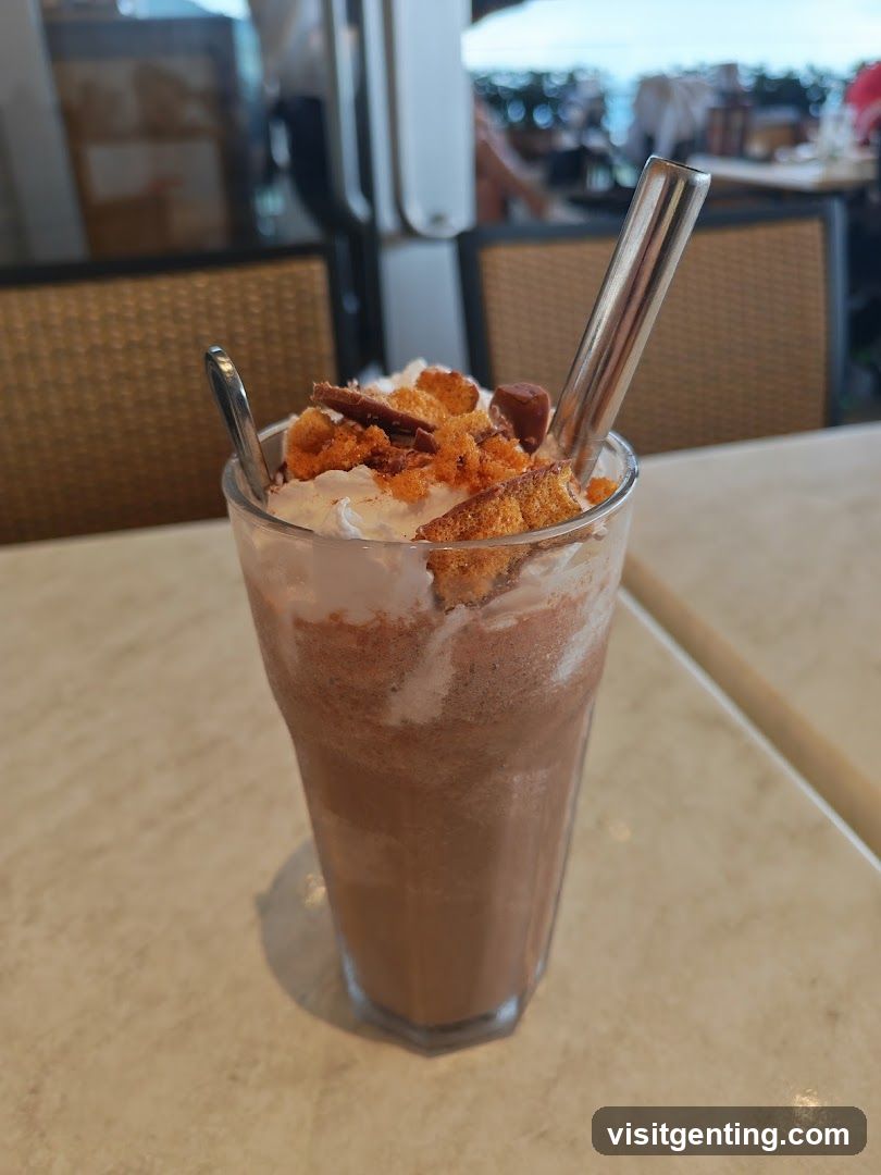 Chocolate Milkshake with Toppings