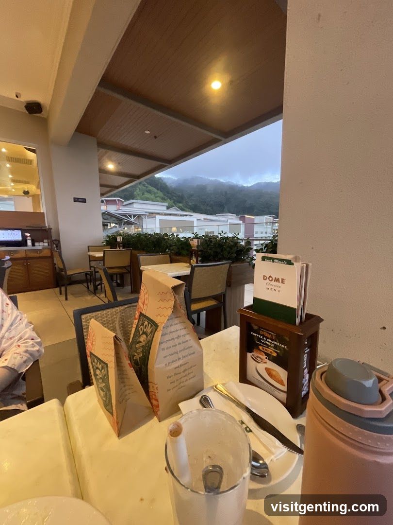 Restaurant Interior with Outdoor View