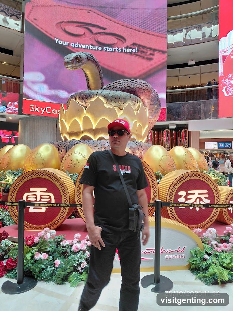 Man at Indoor Festival Display