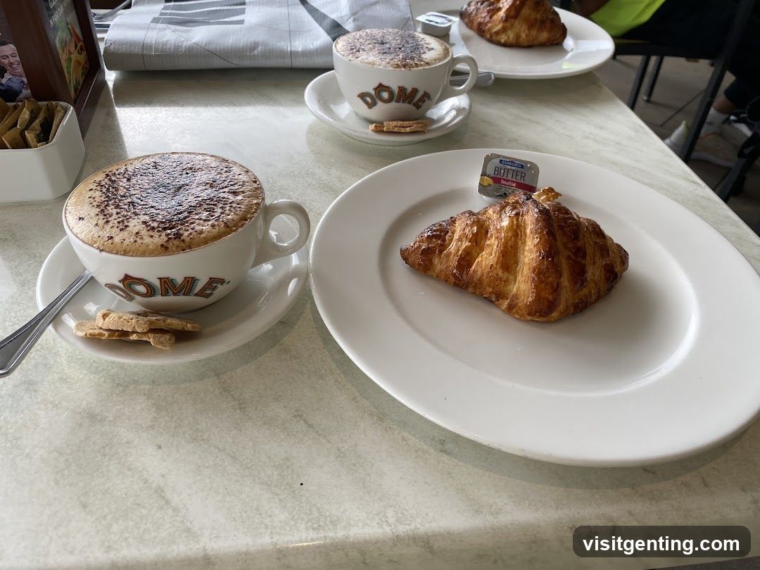 Coffee and Croissant at Dome Café