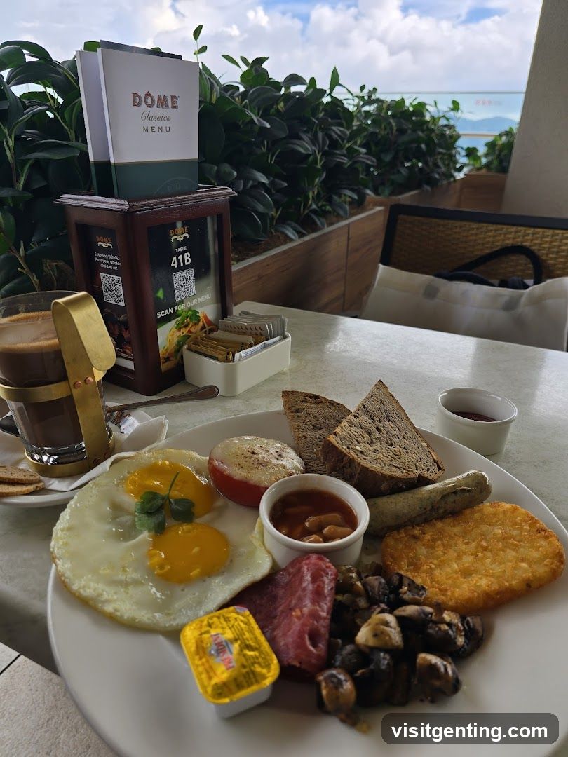 DOME Classics Menu Display with Breakfast Plate