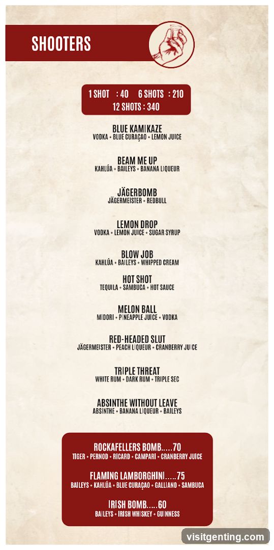 Shooters Menu