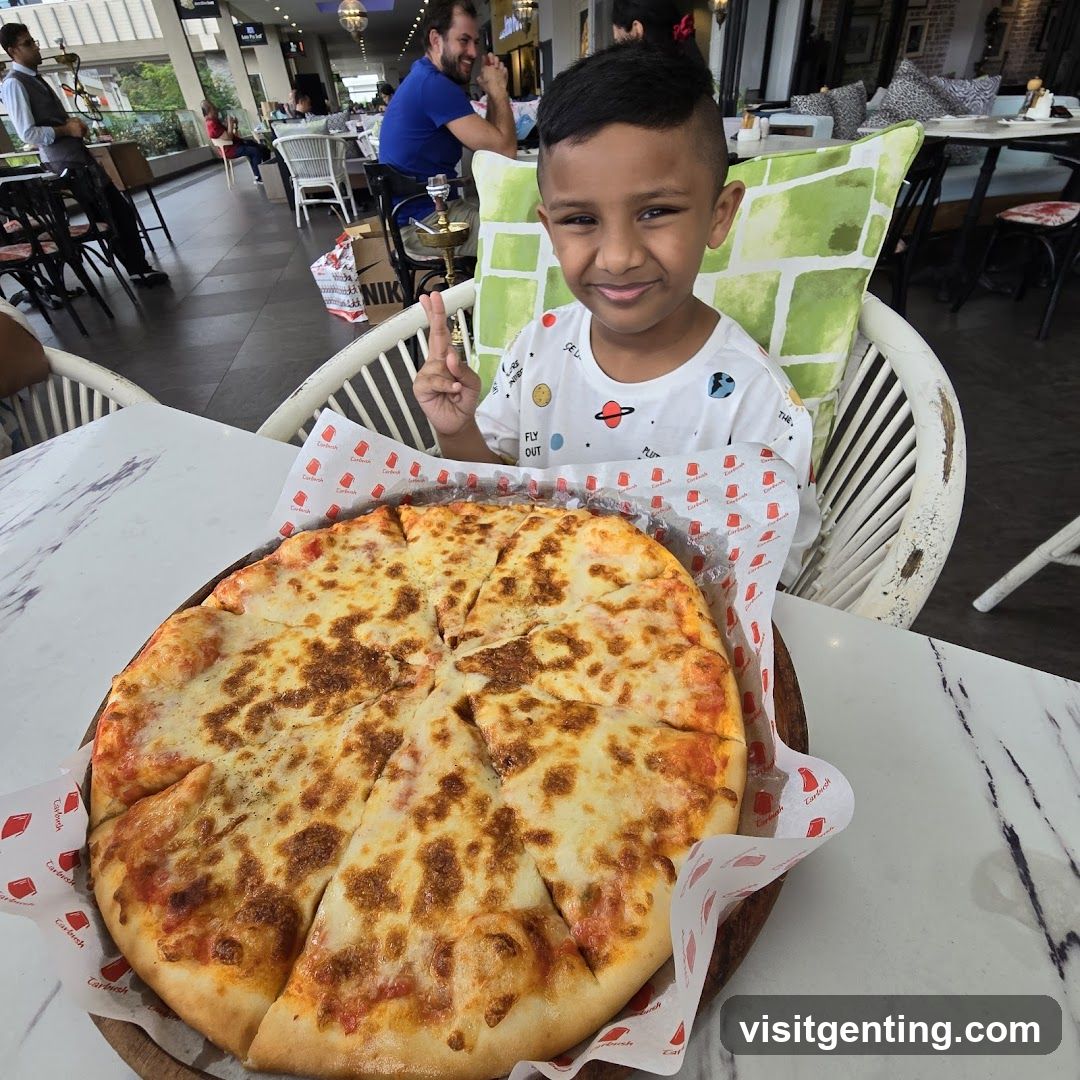 Child at restaurant table