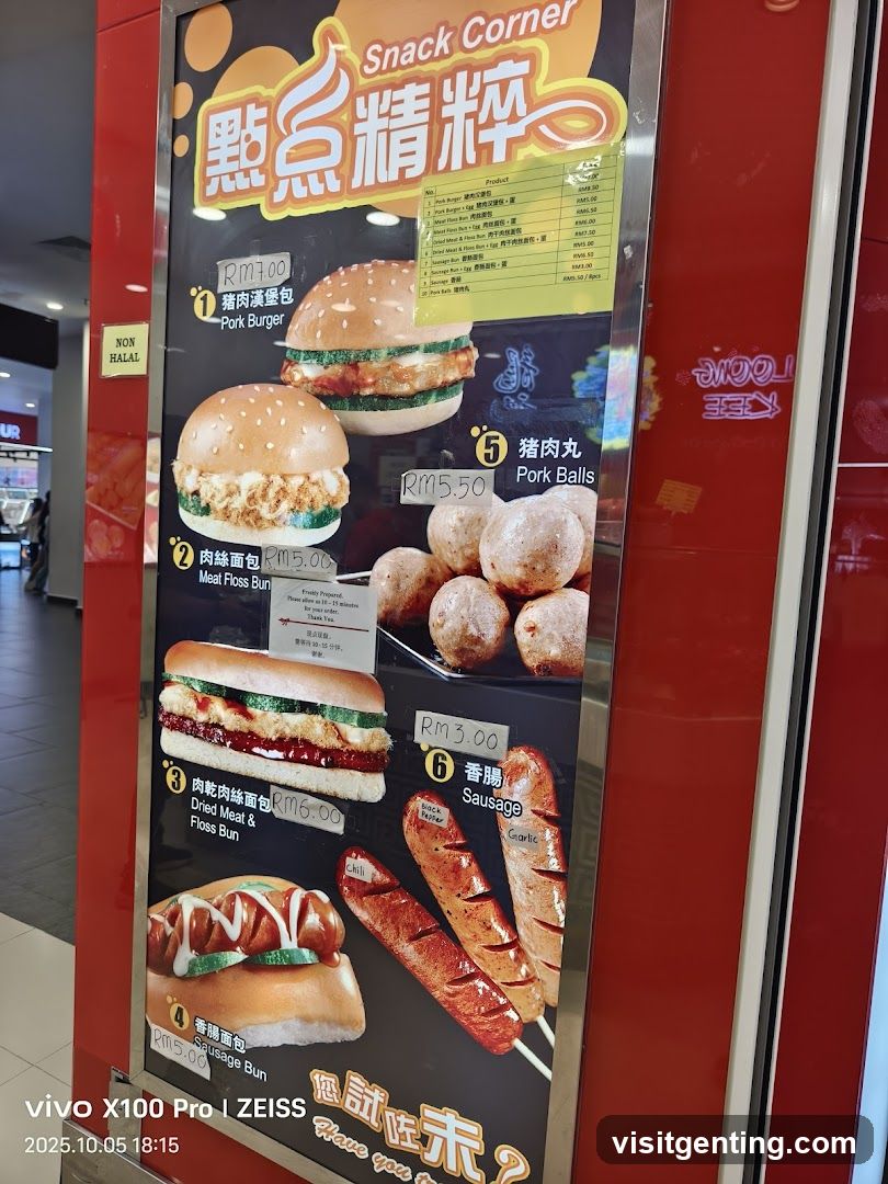 Snack Corner Menu Board