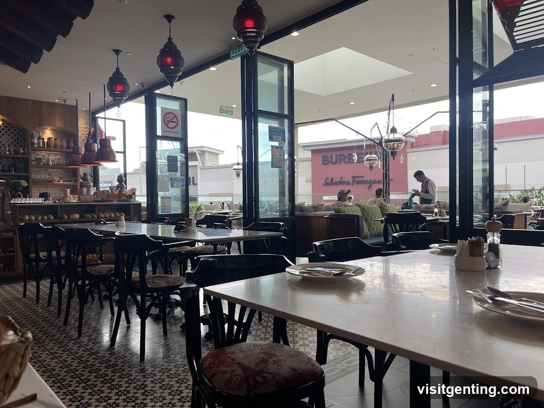 Restaurant Interior with View