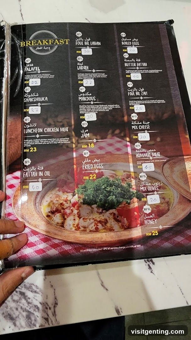 Breakfast Menu