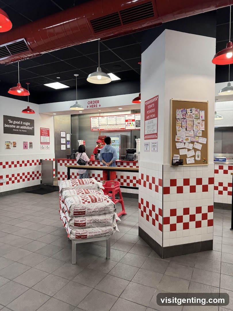 Five Guys Restaurant Interior