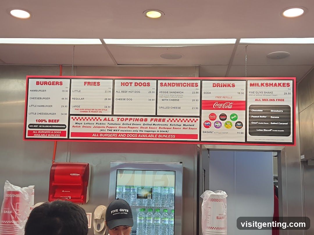 Five Guys Menu Board