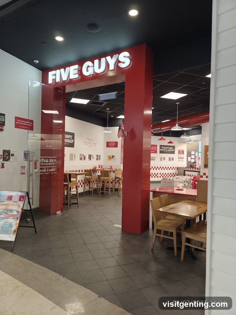 Five Guys restaurant interior view