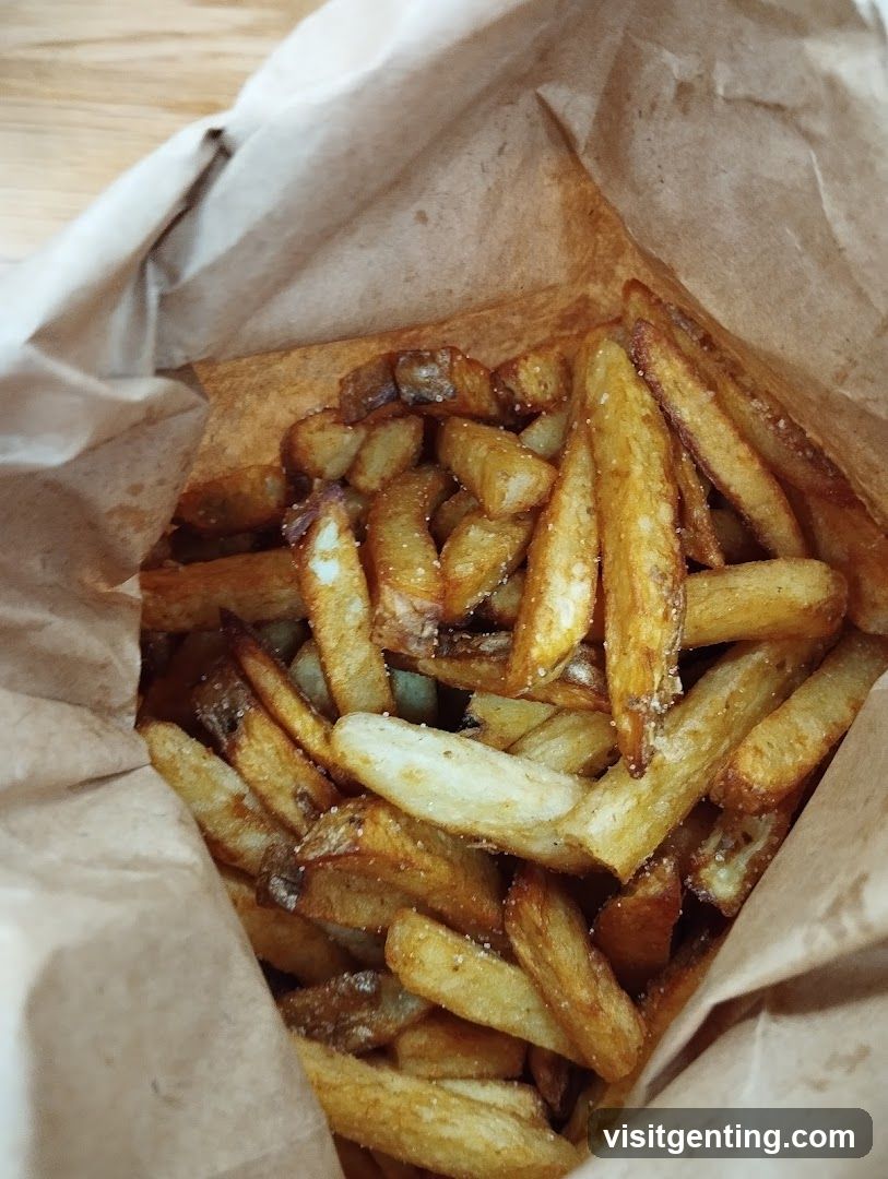Fries in paper bag