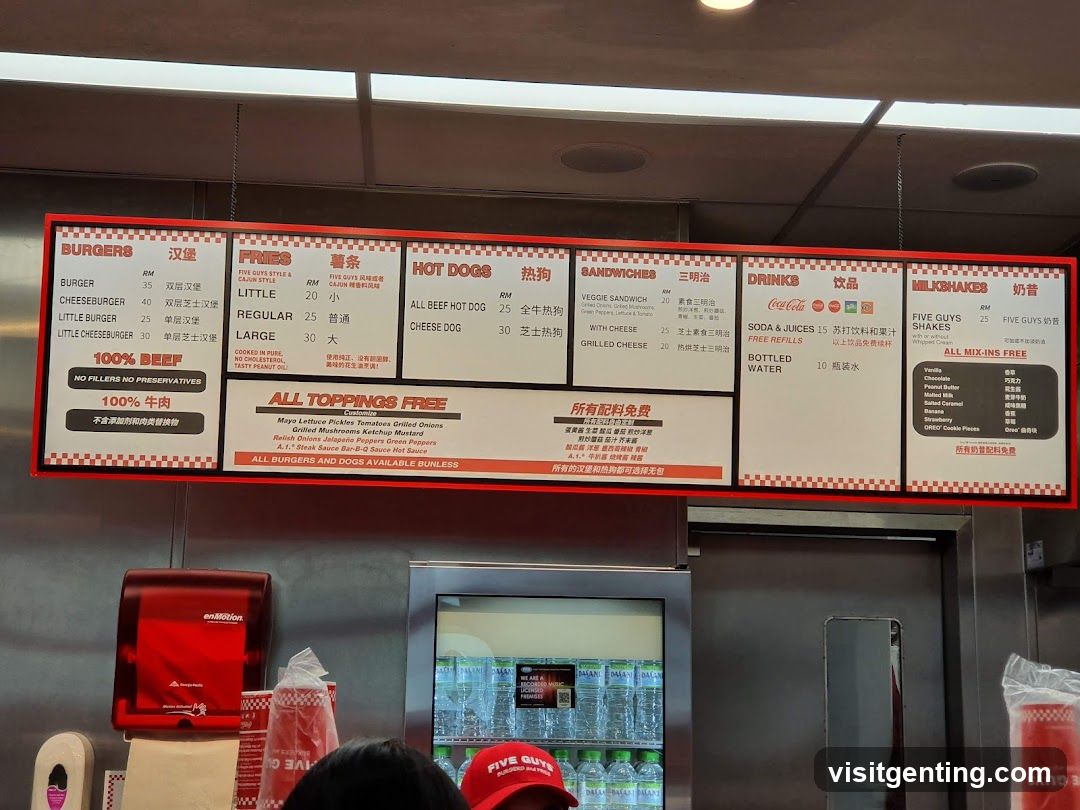 Five Guys Menu Board