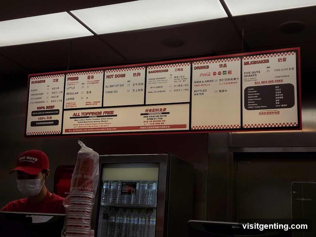 Five Guys Menu Board