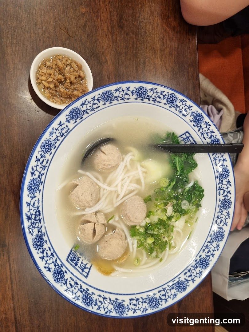 Bowl of Noodle Soup with Side Dish