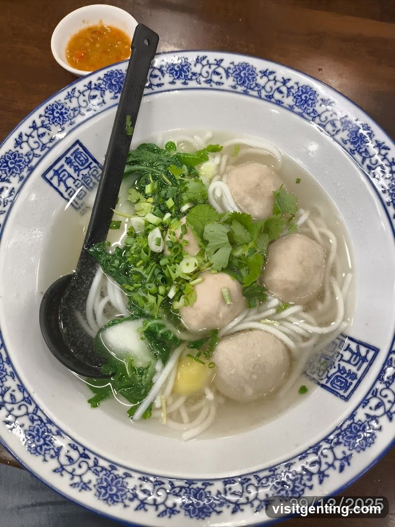 Noodle Soup with Meatballs