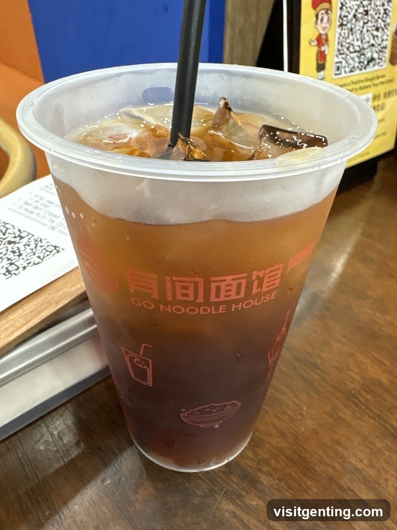 Iced beverage at Go Noodle House