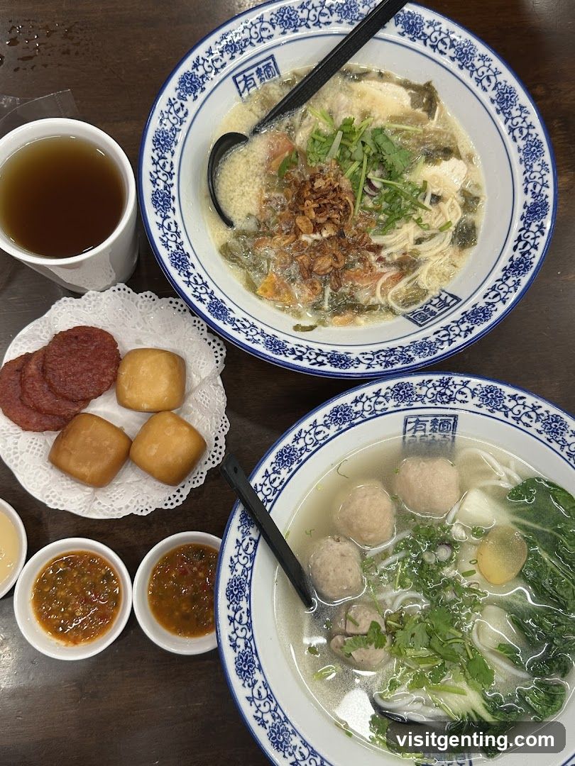 Table Setting with Noodles and Accompaniments