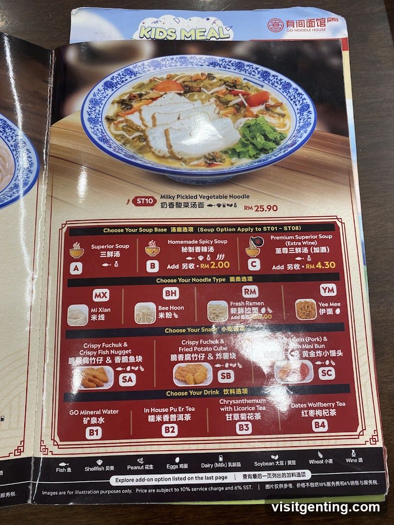 Kids Meal Menu
