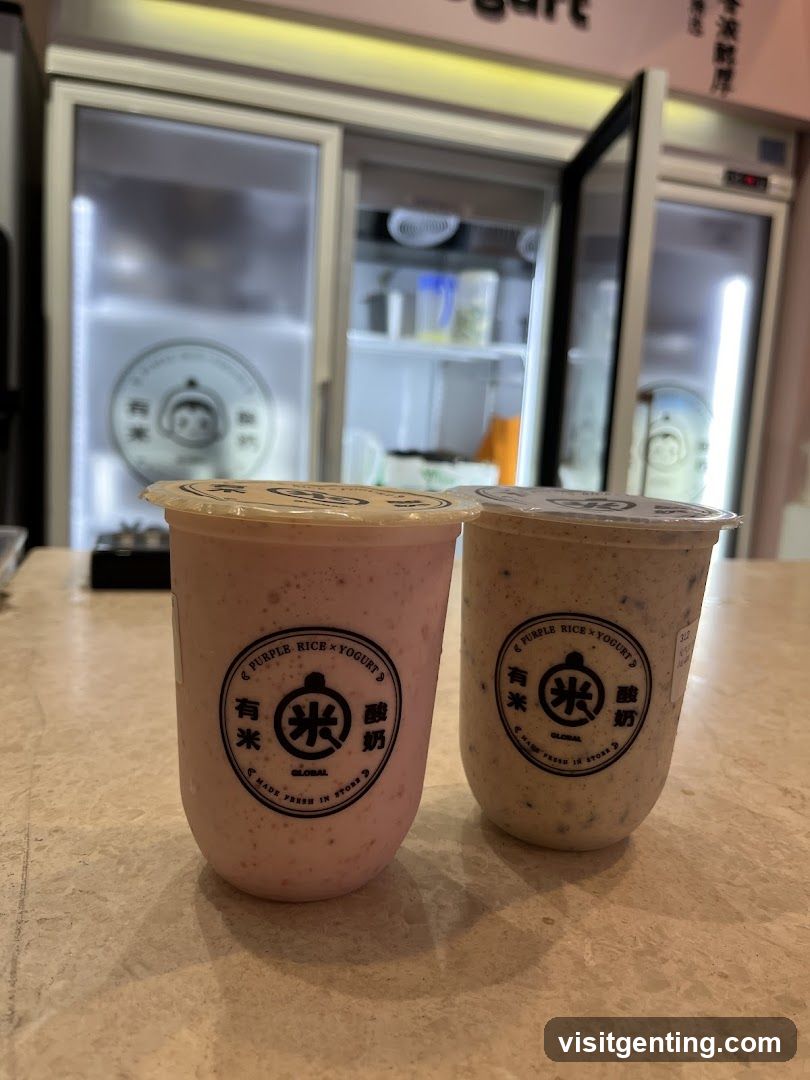 Two yogurt cups on counter