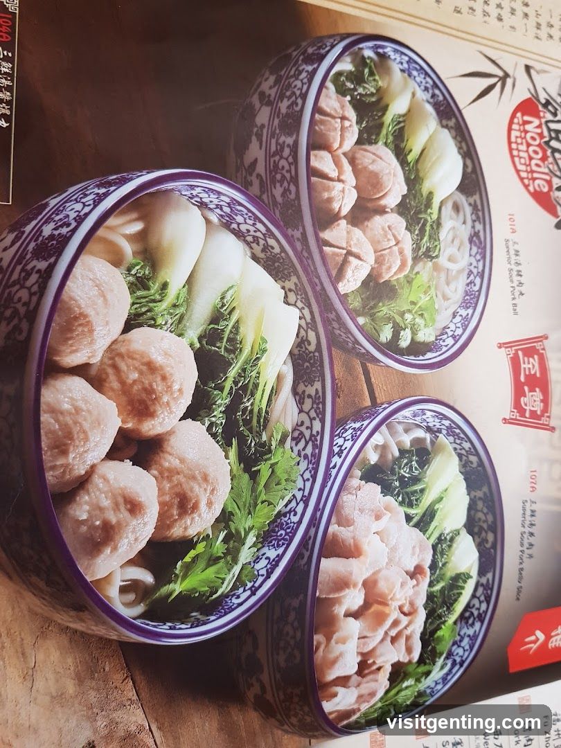 Noodle Dishes on Menu Page