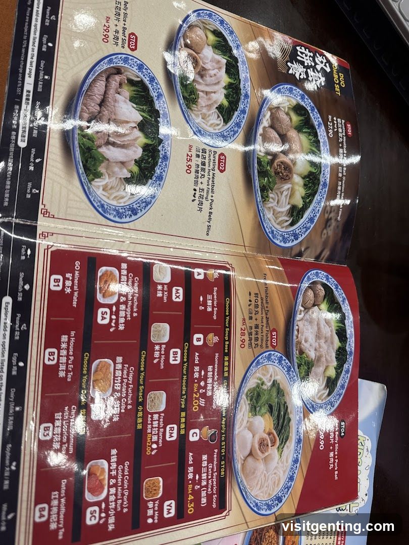 Noodle Set Menu